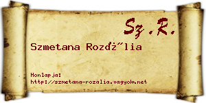 Szmetana Rozália névjegykártya