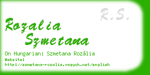 rozalia szmetana business card